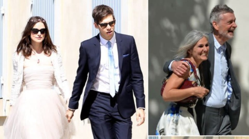 Keira Knightley s manželem Jamesem Rightonem a rodiči